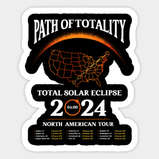 Solar Eclipse Path Of Totality Solar Eclipse April 8 2024 Sticker